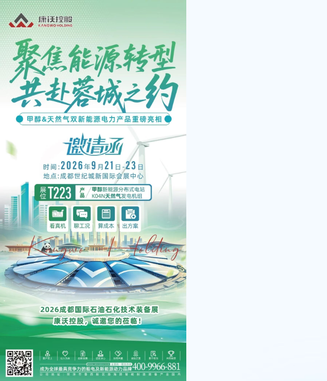 展会预告｜甲醇、燃气双清洁能源供电方案，赋能行业加速转型，高效降本